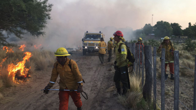 Barisone: "El incendio en La Pampa está contenido y manejamos la situación"
