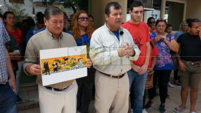 El autor del mural presentó un amparo ante el Juzgado Federal por la pintada
