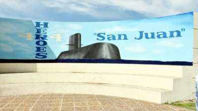 Mural en homenaje a los 44 tripulantes del ARA San Juan