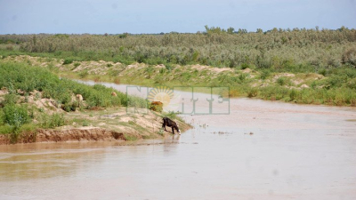 El Bermejo, poco a poco, le va ganando tierras a Puerto Lavalle