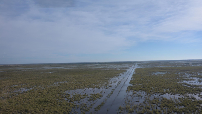 Santa Sylvina: desolador panorama desde el aire