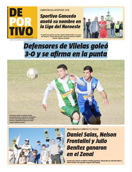 Defensores de Vilelas goleó 3-0 y se afirma en la punta