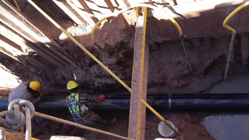 Avanza el arreglo del “cráter” de la avenida Piacentini