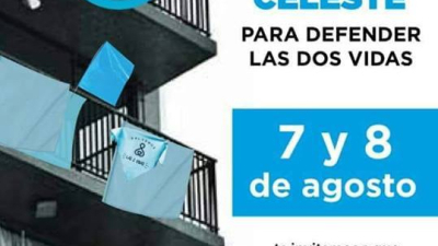 Convocan a vestir de celeste las ciudades con banderas y pañuelos en Defensa de la Vida
