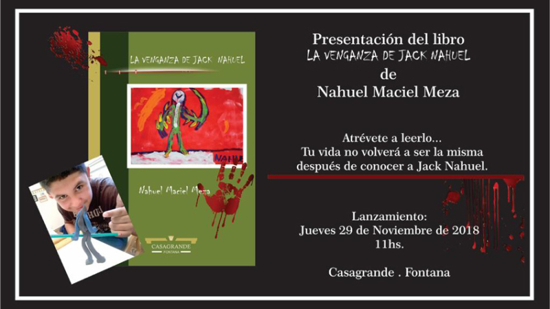 Invitan a la presentación del libro “La Venganza de Jack Nahuel”