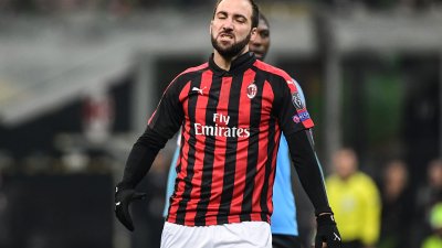 La sequía goleadora de Higuaín llegó a nueve partidos
