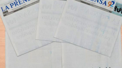 El mayor diario de Nicaragua publica portada en blanco