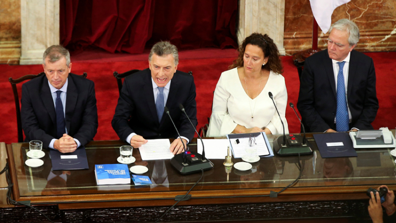 Enérgico discurso del presidente Macri ante la Asamblea Legislativa