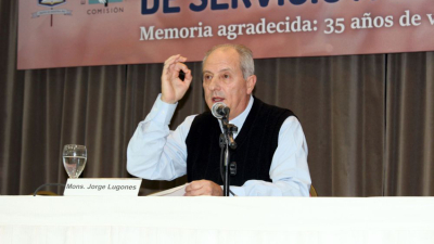 Visita de monseñor Lugones: reunión con la Pastoral Social y misa en la Catedral