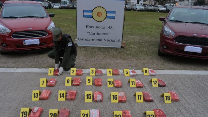 Más de 24 kilos de cocaína secuestra Gendarmería en la ruta 16