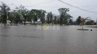 Coronel Du Graty: en menos de media hora cayó 96 mm de agua