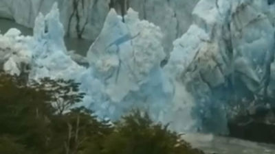 Cayó el puente de hielo del glaciar Perito Moreno