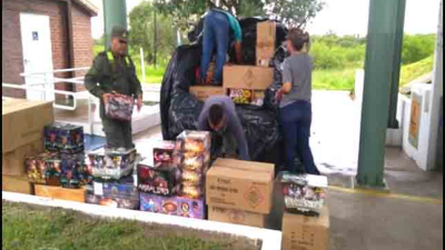 Gendarmería Nacional secuestró plantas de marihuana e incautó importante cargamento de pirotecnia