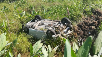 Despiste y vuelco en ruta 11
