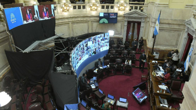 El Senado sesiona de manera remota por primera vez en la historia legislativa del país