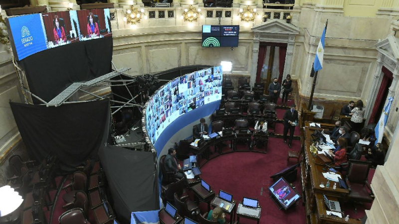 El Senado sesiona de manera remota por primera vez en la historia legislativa del país