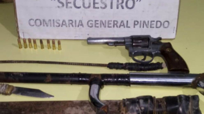 Pinedo: Ocho personas detenidas y armas de todo tipo secuestradas
