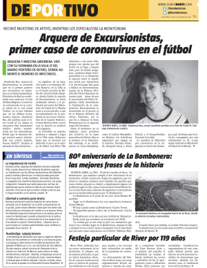 Arquera de Excursionistas, primer caso de coronavirus en el fútbol
