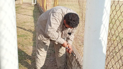 Con fondos del programa “Clubes en obra” Sportivo Pampa inició trabajos en su estadio
