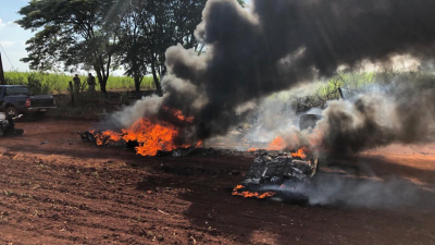 Paraguay: encuentran presunta avioneta narco incinerada