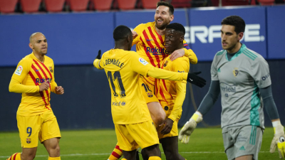 Barcelona superó a Osasuna y quedó a dos puntos del Atlético