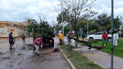 Lluvia y fuertes vientos en Charata y la región