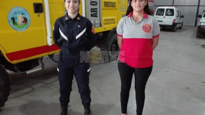 Bomberas Voluntarias de Charata destacaron la seguridad que da la hermandad del plantel