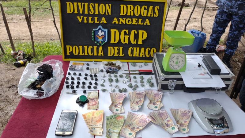 Villa Ángela: tres detenciones por comercialización de droga