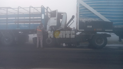 Ruta 89: humo y niebla casi provocan una tragedia