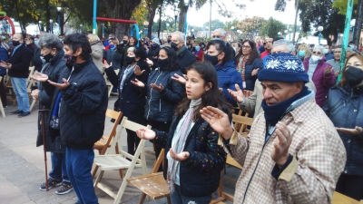 Los peregrinos se reencuentran en Tirol para el tributo a Santa Rita