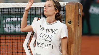 Roland Garros: una activista por la emergencia climática interrumpió una semifinal