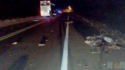 Siniestro fatal entre una moto y un colectivo en Río Muerto