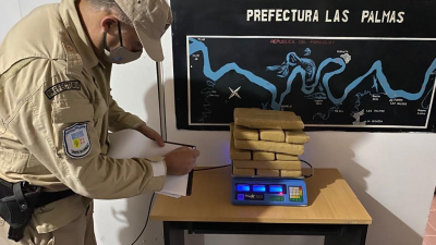 Secuestraron 16 kilos de marihuana en Puerto Bermejo Viejo