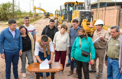 Comienzan las obras de pavimento en la avenida Malvinas Argentinas