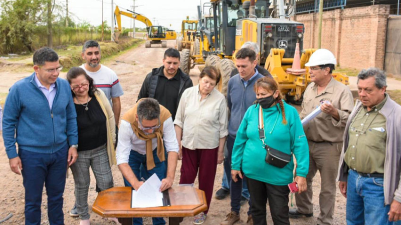 Comienzan las obras de pavimento en la avenida Malvinas Argentinas