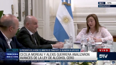 Cecilia Moreau recibió Alexis Guerrera para analizar avances de la Ley de Alcohol Cero en Diputados