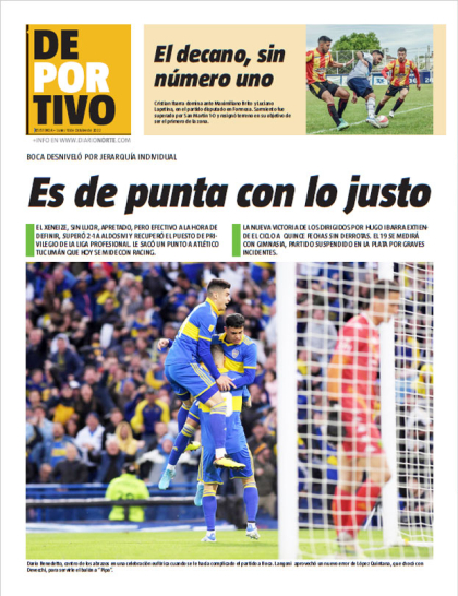 Es de punta con lo justo