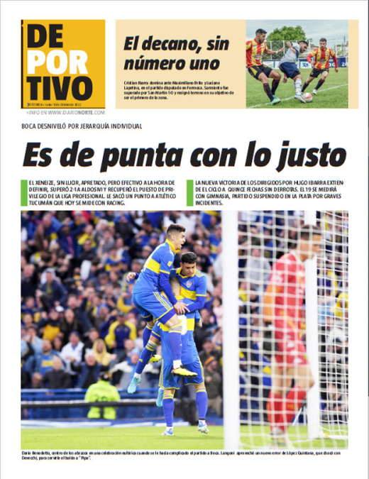 Es de punta con lo justo