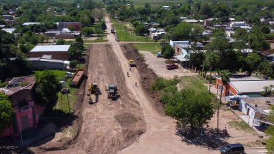 Margarita Belén ejecuta pavimento en avenida clave para la conectividad vial