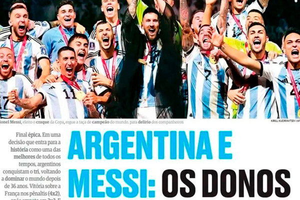 Messi y la selección argentina coparon las portadas de los medios de todo el mundo