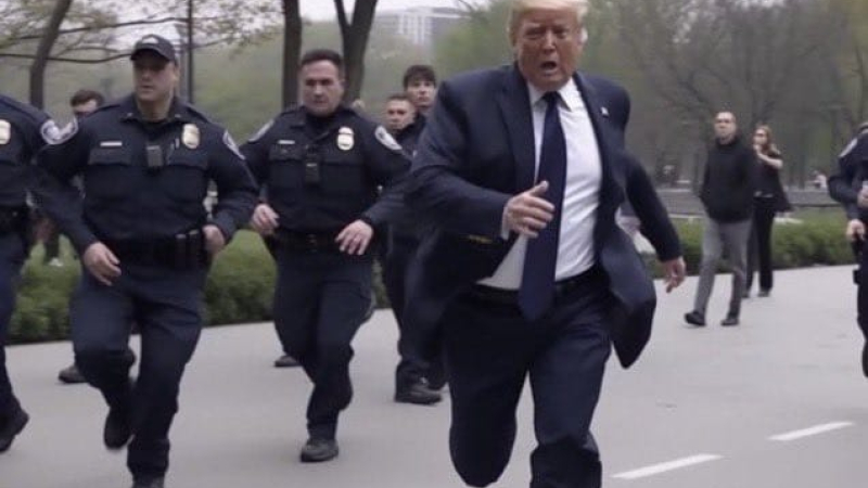 Millones vieron fotos de Trump esposado creadas por Inteligencia Artificial