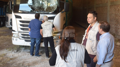 Pericias de parte al camión de Fernando Francovich, a casi un mes del asesinato