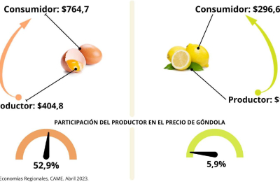 El consumidor pagó 3,9 veces más de lo que recibió el productor