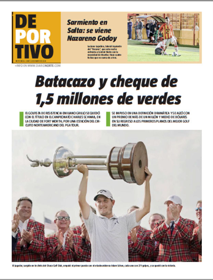 Batacazo y cheque de 1,5 millones de verdes