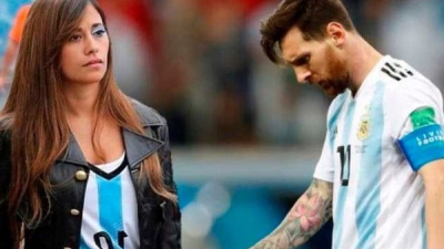Lionel Messi escapó de Sofi Martinez y las redes apuntaron contra Antonela Roccuzzo: los mejores memes