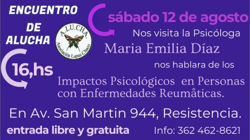 Alucha invita a un encuentro informativo para familiares y pacientes reumáticos