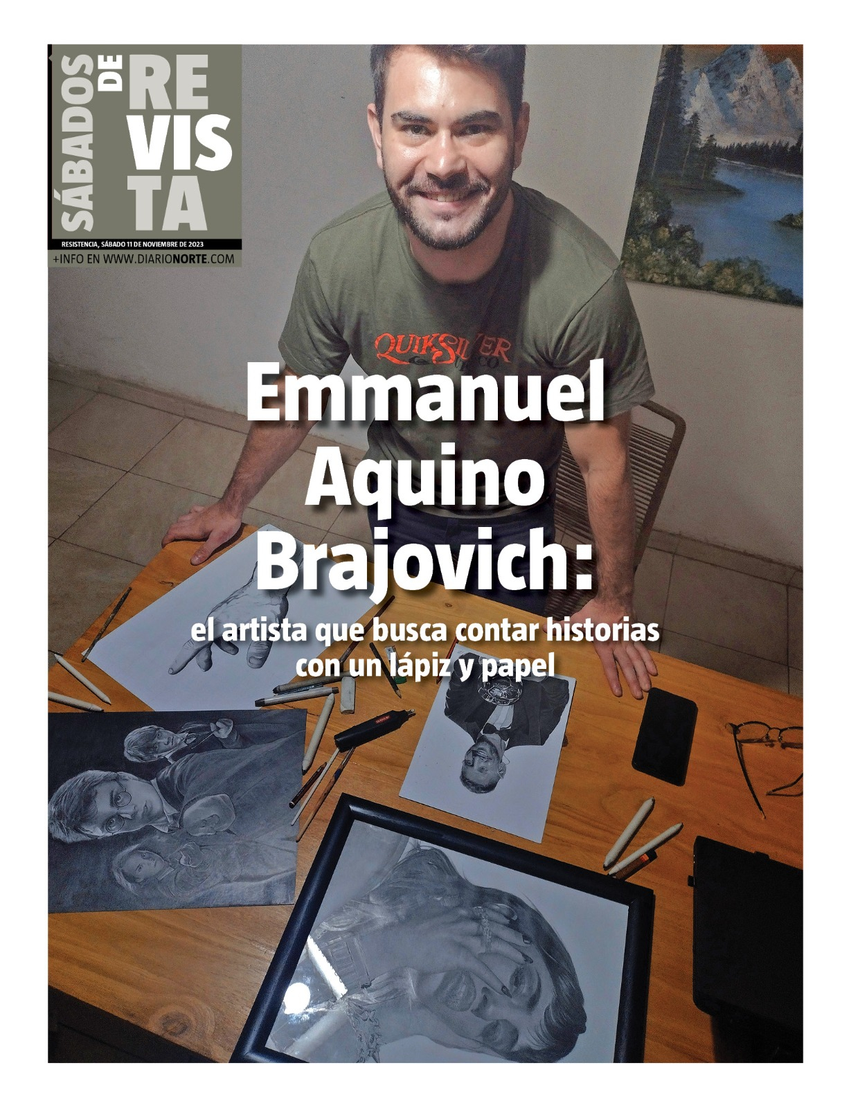 Emmanuel Aquino Brajovich: el artista que busca contar historias con un lápiz y papel