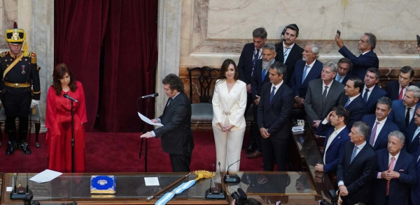 juramento de Javier Milei como presidente electo de la Nación Argentina. Foto: Martín Bonetto.