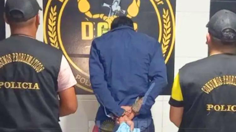 Atraparon a peligroso delincuente con pedido de captura por varios asaltos a mano armada