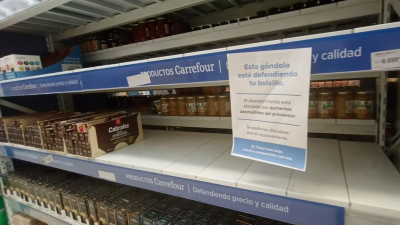 Góndolas con pocos productos, el reflejo de la gran crisis en Resistencia